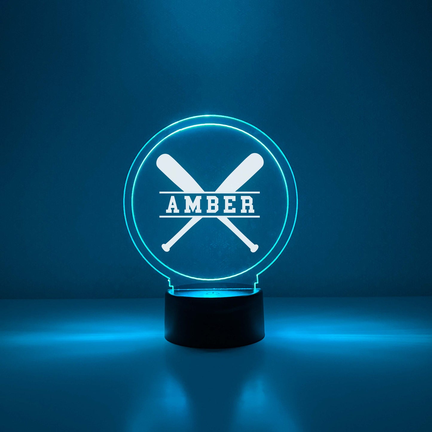 Baseball 3D Night Light, 16 Colors, Gift for Baseball Player, Personalized Gift, Desk Lamp, Sports Bedroom, Baseball LED Light