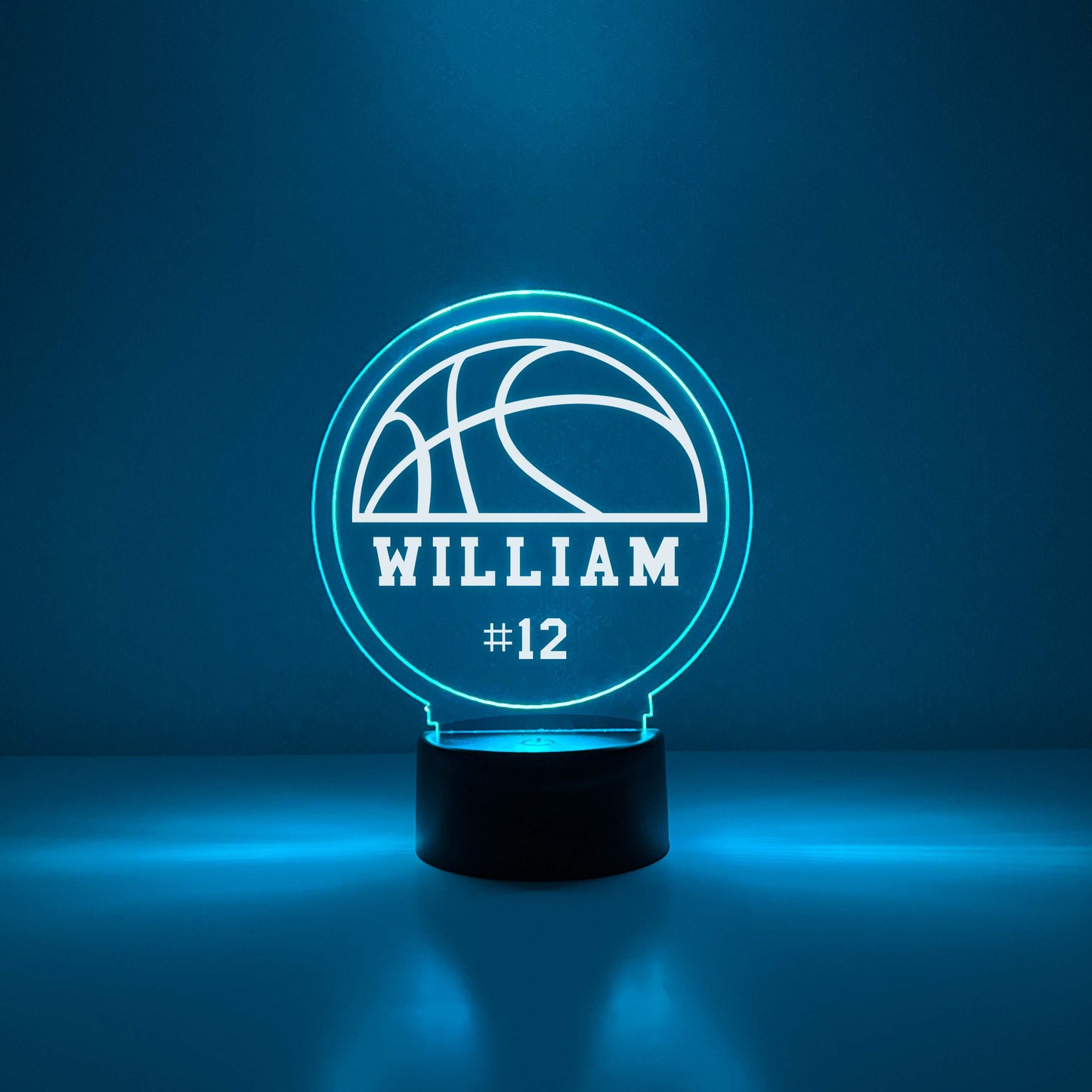 Basketball 3D Night Light, 16 Colors, Gift for Basketball Player, Personalized Gift, Desk Lamp, Sports Bedroom, Basketball Gift