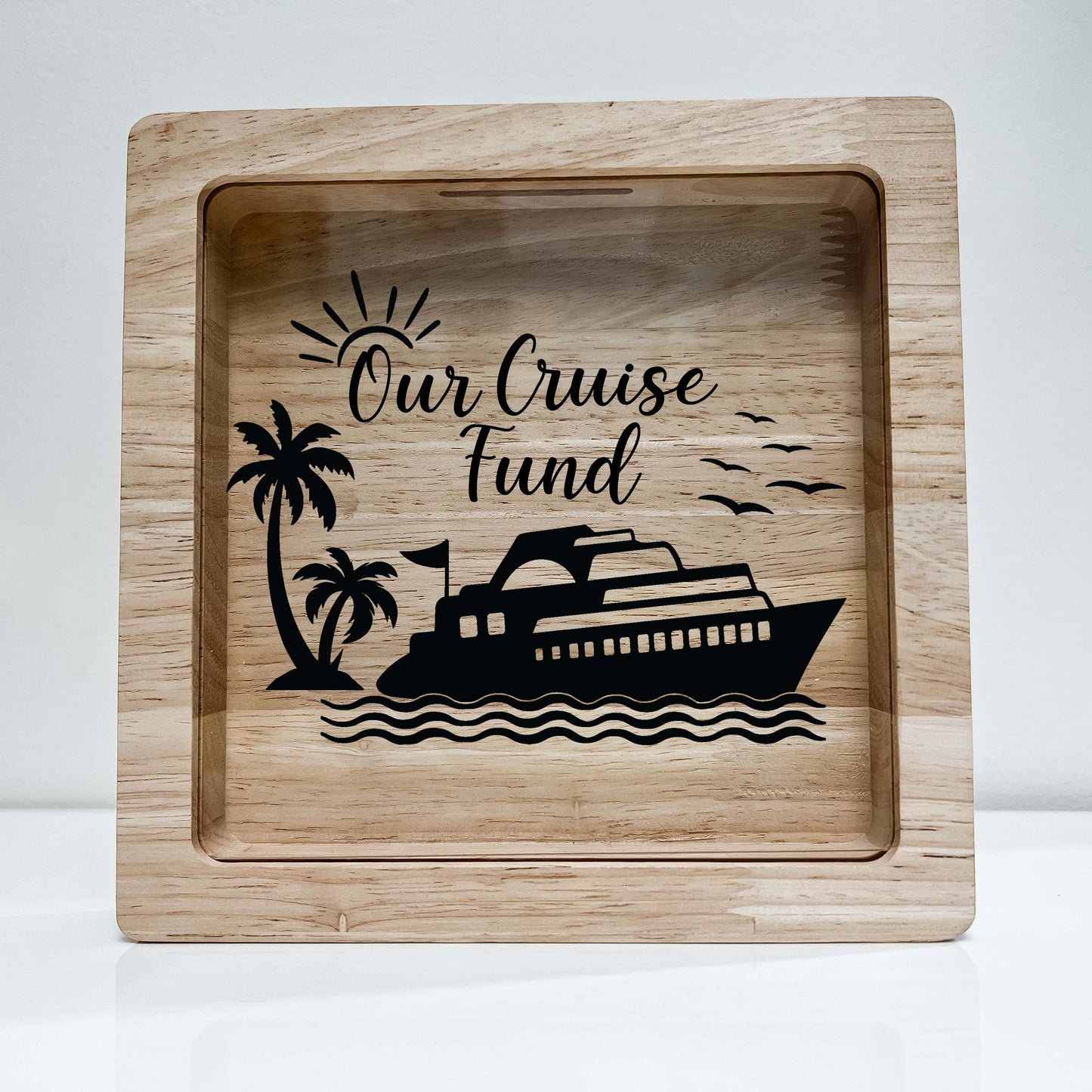 World Travel Shadow Box Personalized Adventure Memory Box Keepsake Bank Custom, Cruise Bank Fund, Saving Bank Frame Collection Memories Gift