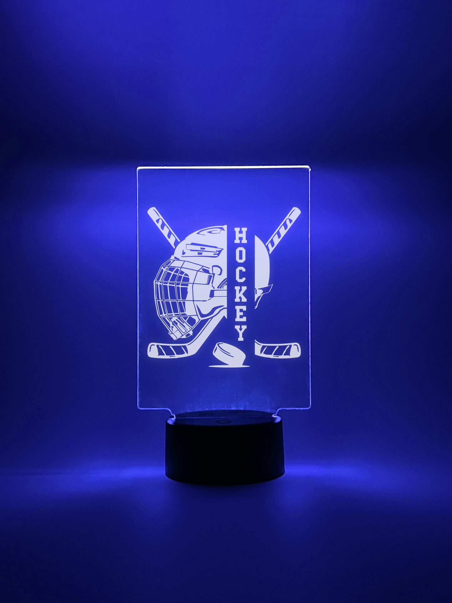 Hockey Player Personalized LED Night Light Lamp - Custom Gift for Fans, Sports Bedroom, Game Room Decor, Party Enhancer, Remote Included)