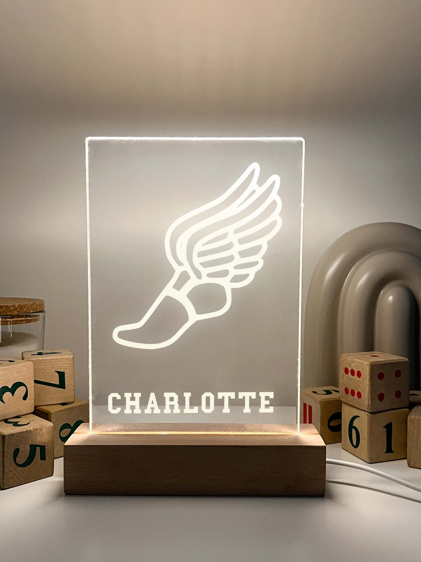 Track & Field 3D Night Light, Gift for Runner Athlete, Personalized Gift, Desk Lamp, Sports Bedroom, Track and Field