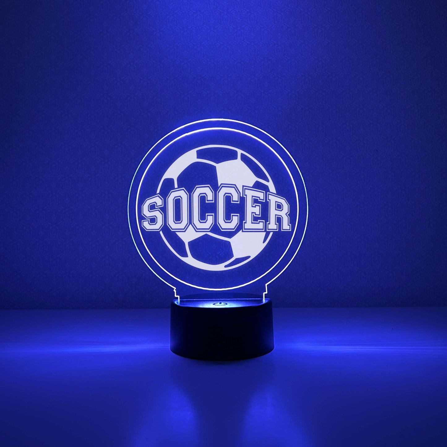 Soccer 3D Night Light, 16 Colors, Gift for Soccer Player, Desk Lamp, Sports Bedroom, Soccer LED Light