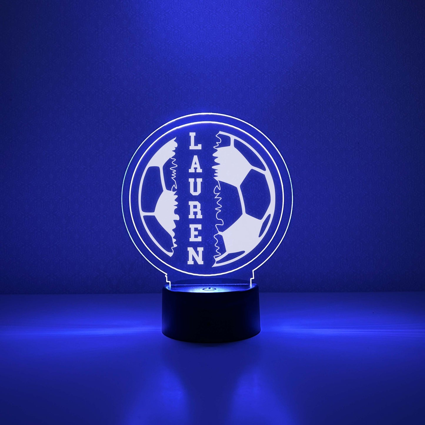 Soccer 3D Night Light, 16 Colors, Gift for Soccer Player, Personalized Gift, Desk Lamp, Sports Bedroom, Soccer LED Light