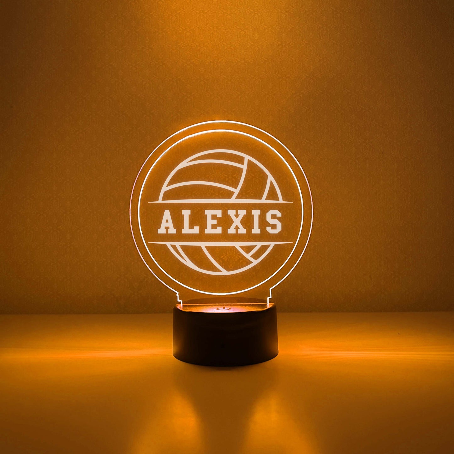 Volleyball 3D Night Light, 16 Colors, Gift for Volleyball Player, Desk Lamp, Sports Bedroom, Volleyball Gift, Senior Year Volleyball Gift