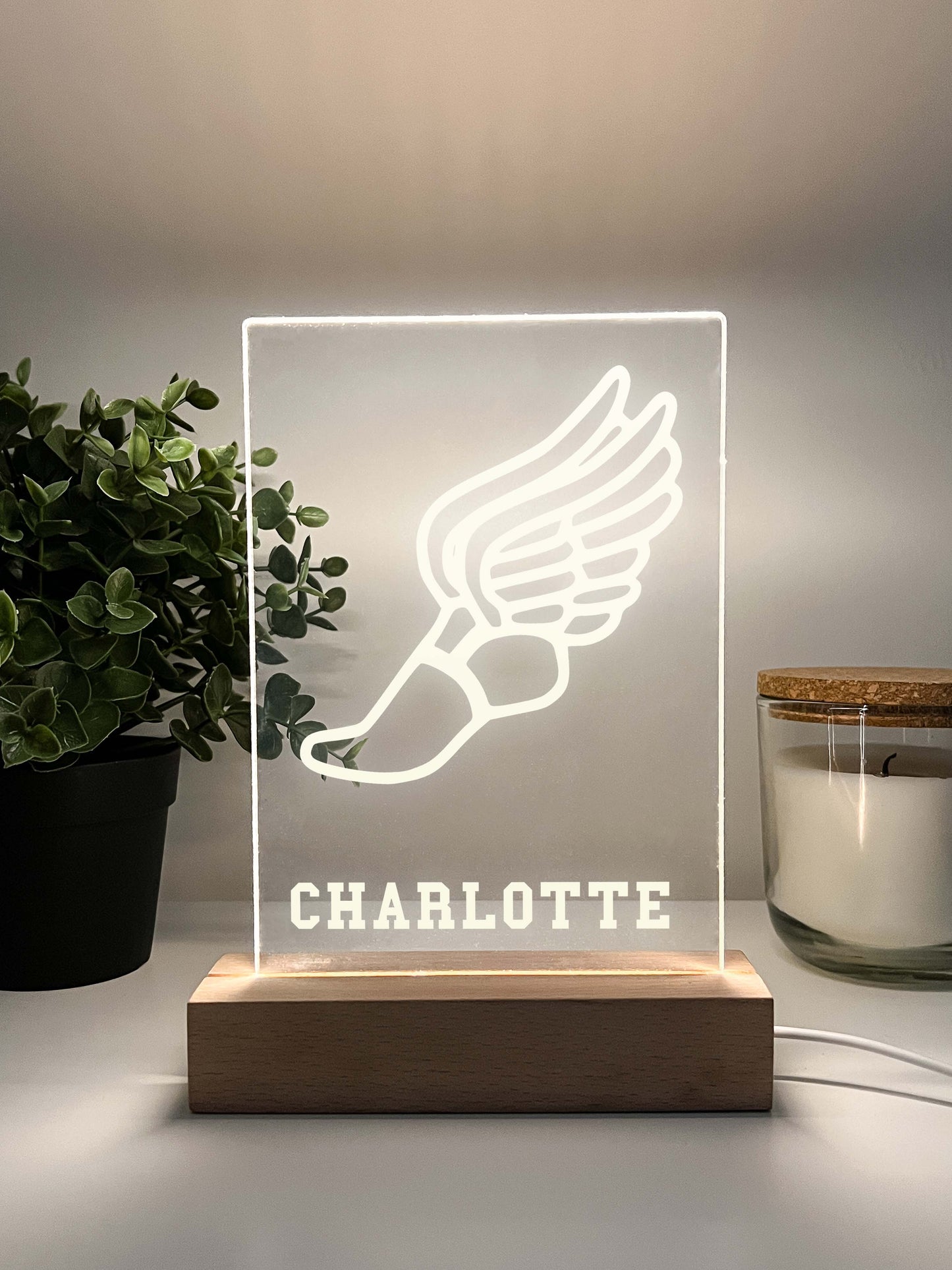 Track & Field 3D Night Light, Gift for Runner Athlete, Personalized Gift, Desk Lamp, Sports Bedroom, Track and Field