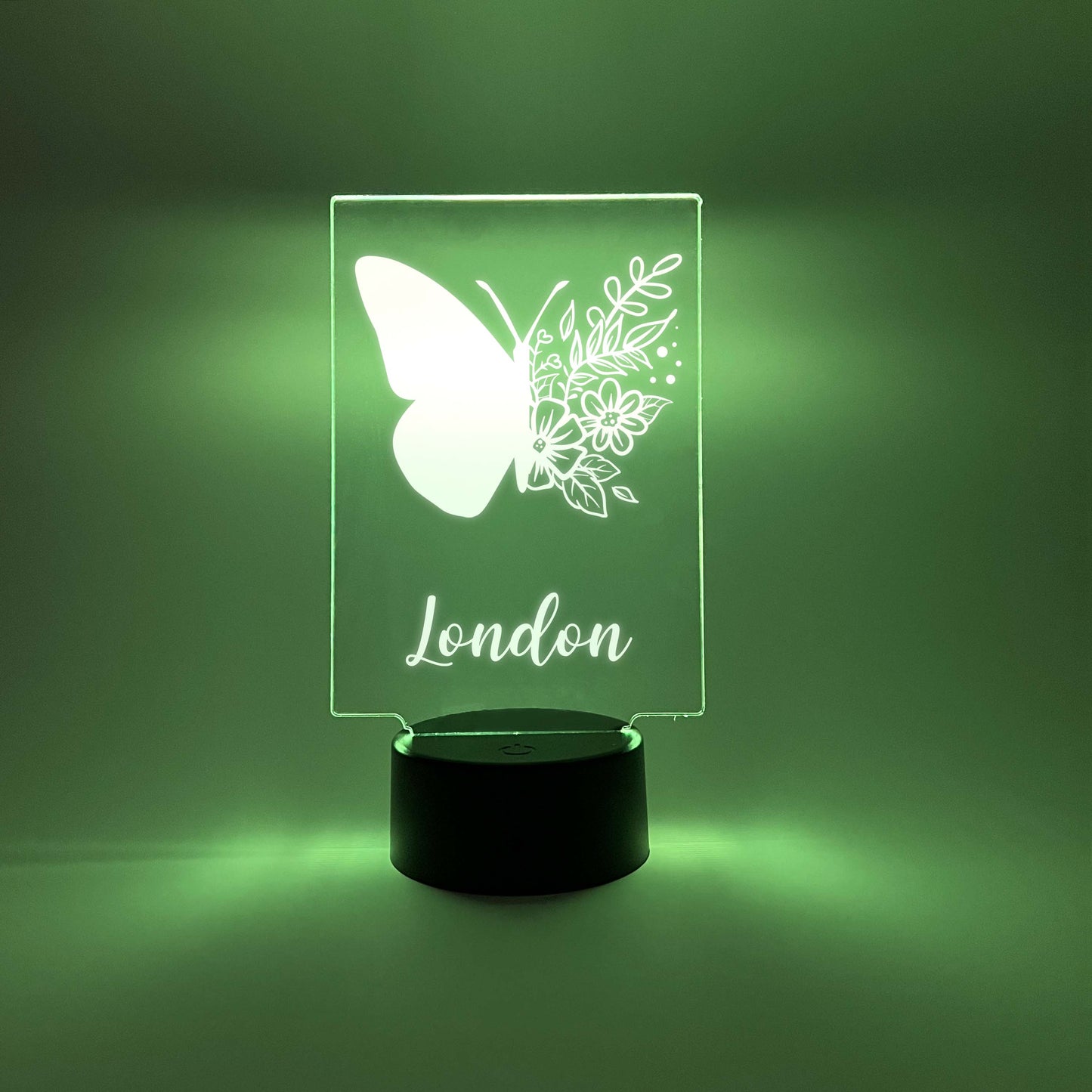Custom Butterfly Flower Design Night Light Up Table LED Lamp