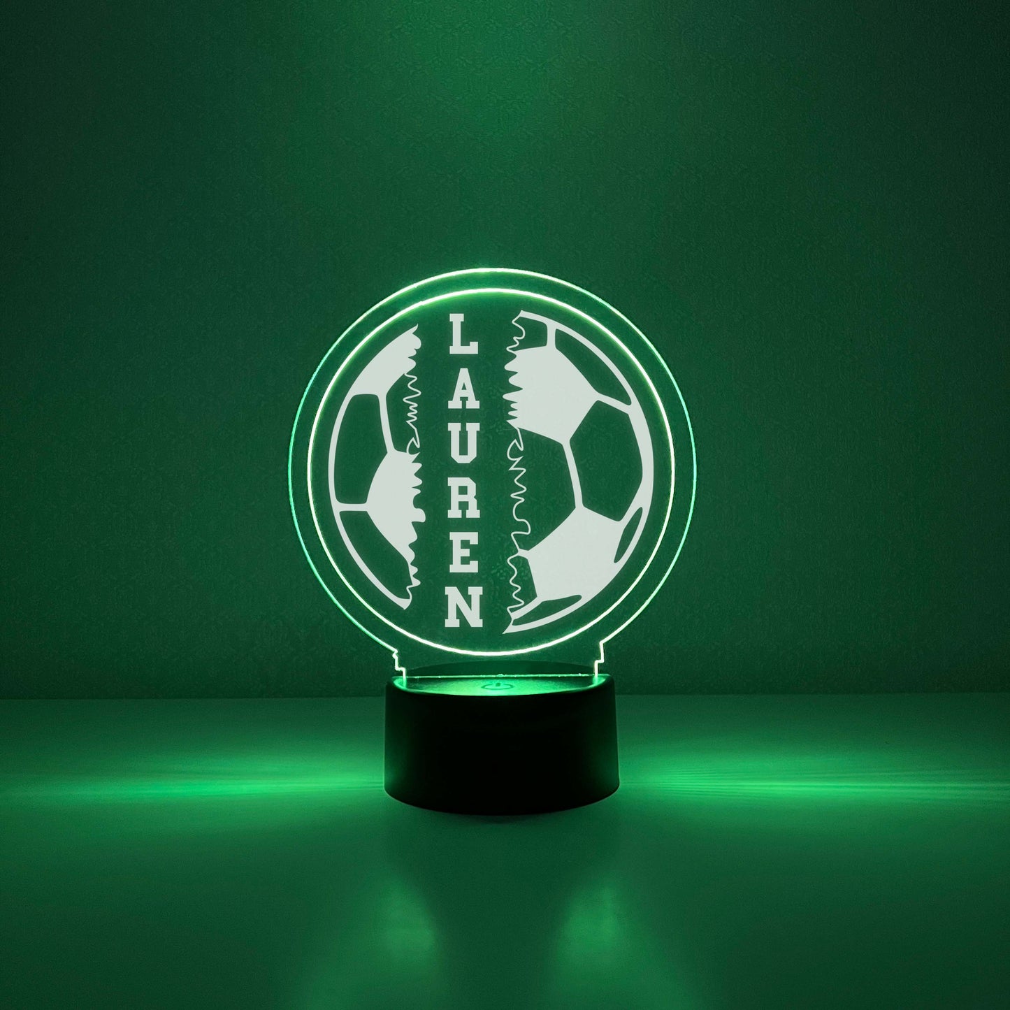 Soccer 3D Night Light, 16 Colors, Gift for Soccer Player, Personalized Gift, Desk Lamp, Sports Bedroom, Soccer LED Light