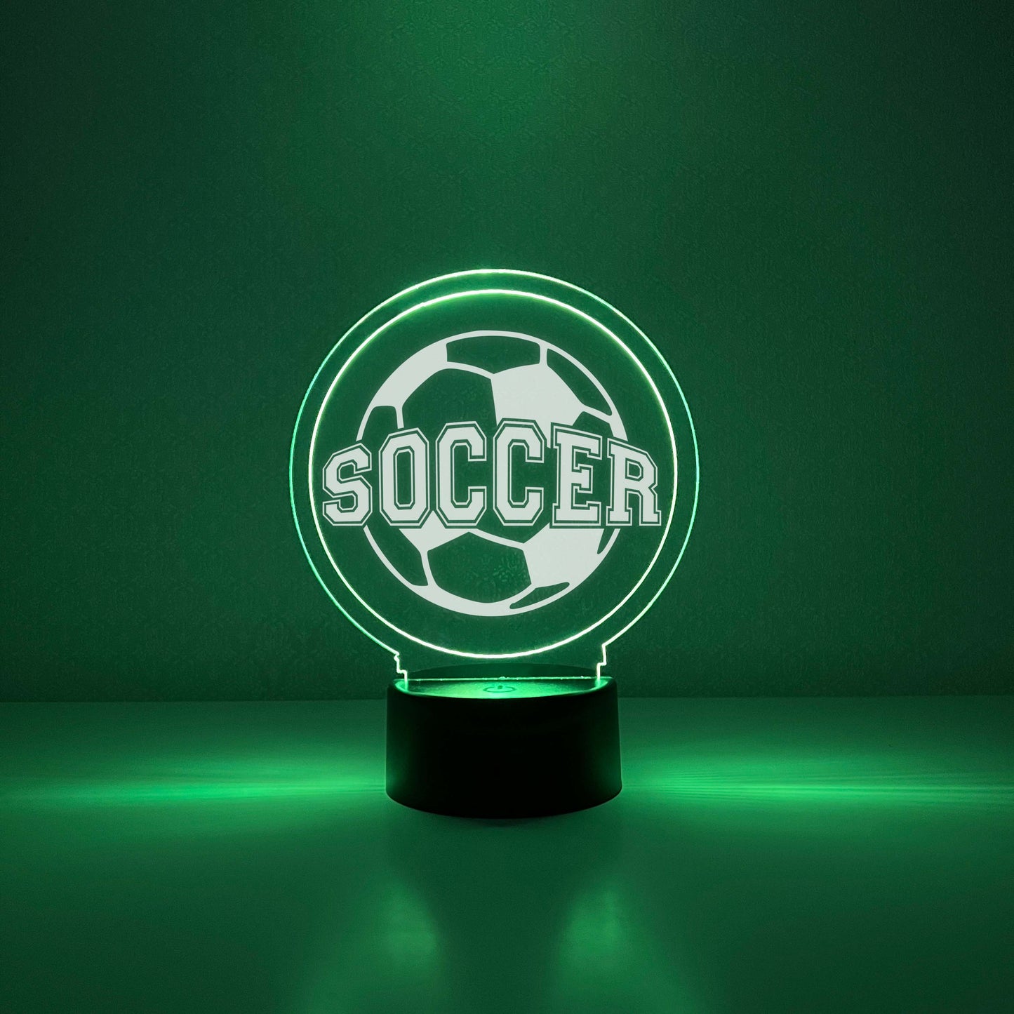 Soccer 3D Night Light, 16 Colors, Gift for Soccer Player, Desk Lamp, Sports Bedroom, Soccer LED Light