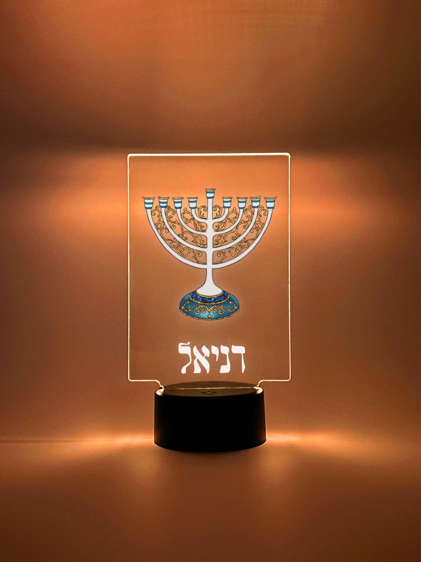 Custom Menorah Judaica Home Design Night Light Up Table LED Lamp