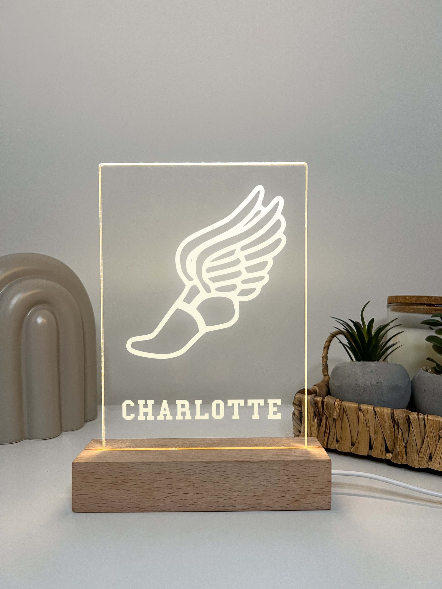 Track & Field 3D Night Light, Gift for Runner Athlete, Personalized Gift, Desk Lamp, Sports Bedroom, Track and Field