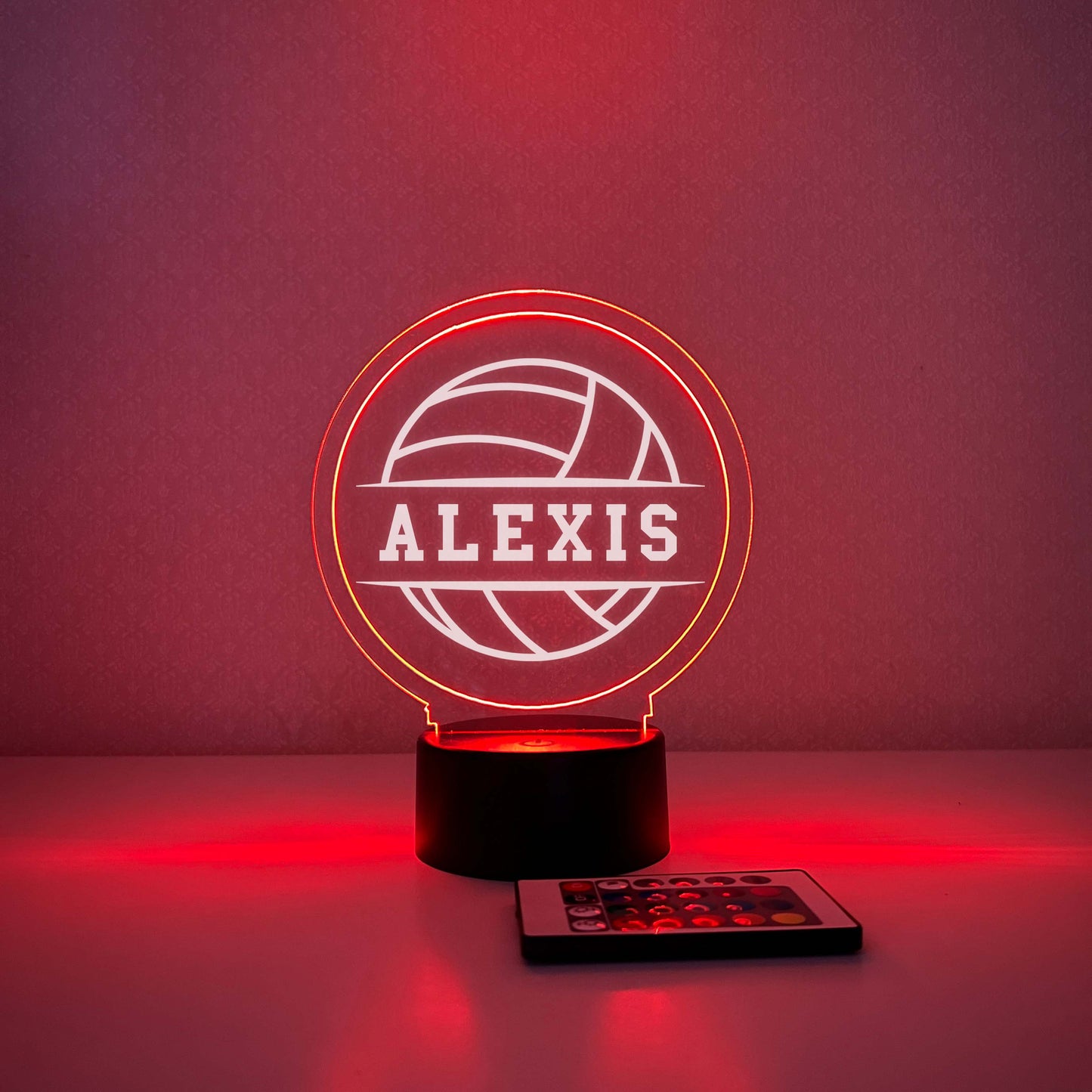 Volleyball 3D Night Light, 16 Colors, Gift for Volleyball Player, Desk Lamp, Sports Bedroom, Volleyball Gift, Senior Year Volleyball Gift