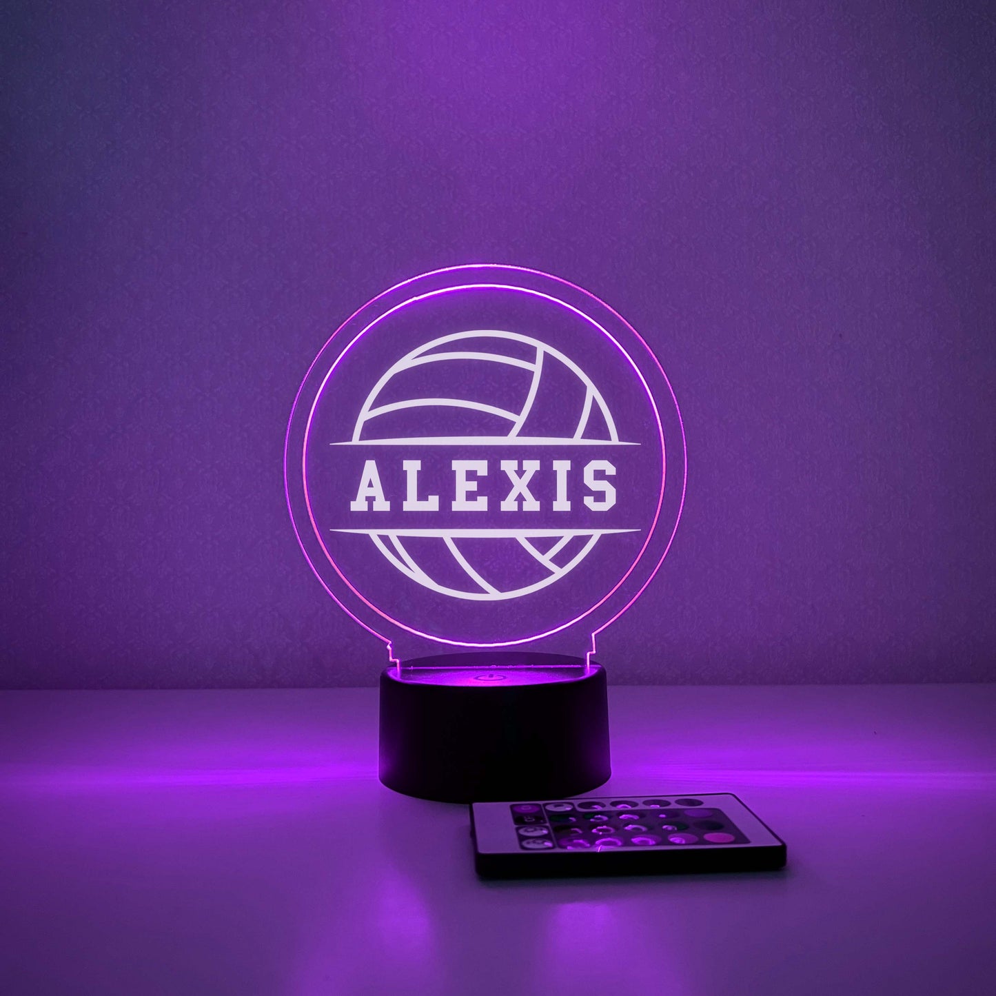 Volleyball 3D Night Light, 16 Colors, Gift for Volleyball Player, Desk Lamp, Sports Bedroom, Volleyball Gift, Senior Year Volleyball Gift