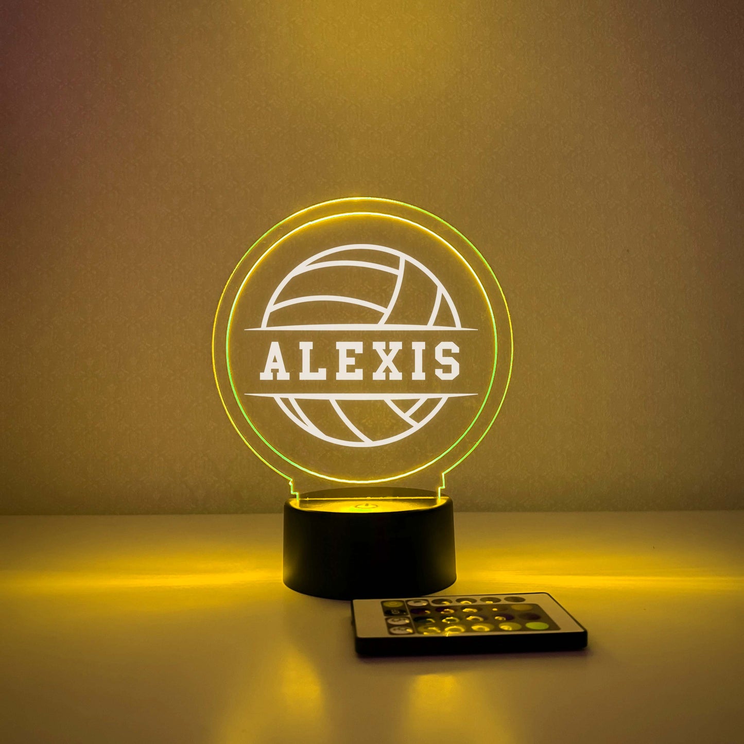 Volleyball 3D Night Light, 16 Colors, Gift for Volleyball Player, Desk Lamp, Sports Bedroom, Volleyball Gift, Senior Year Volleyball Gift