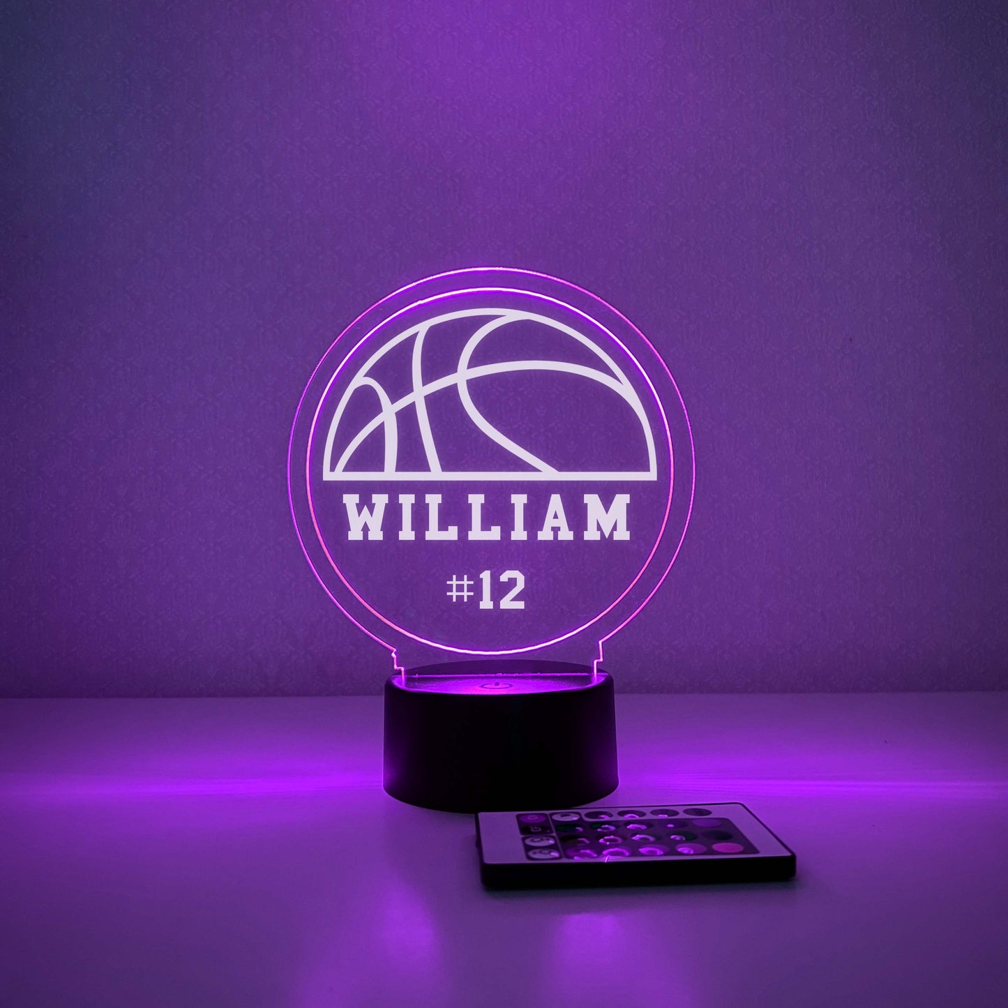 Basketball 3D Night Light, 16 Colors, Gift for Basketball Player, Personalized Gift, Desk Lamp, Sports Bedroom, Basketball Gift