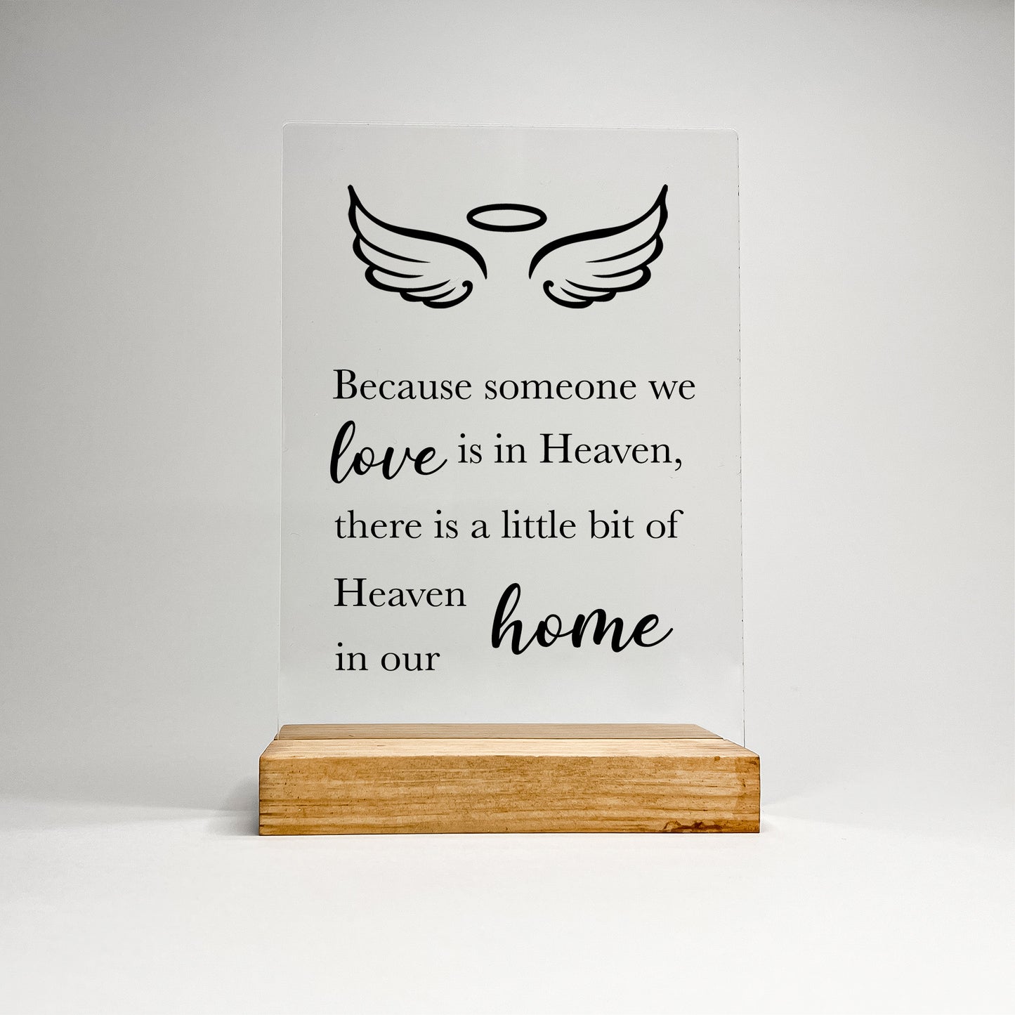 Wood Stand Plaque In Loving Memory Rest In Peace Forever in Our Heart Condolence Remembrance Loss Sympathy Memorial Gift