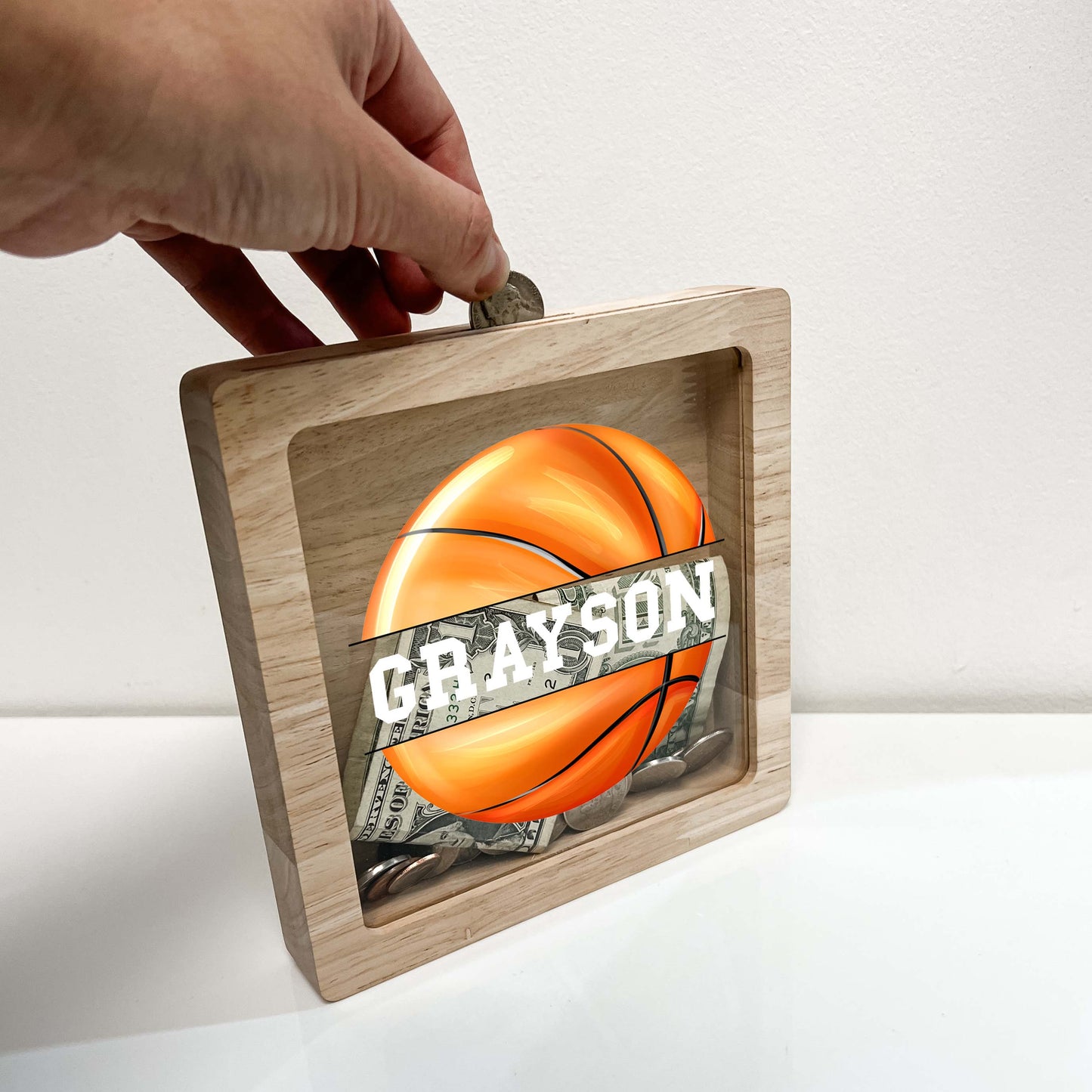 Personalized Basketball Savings Banks
