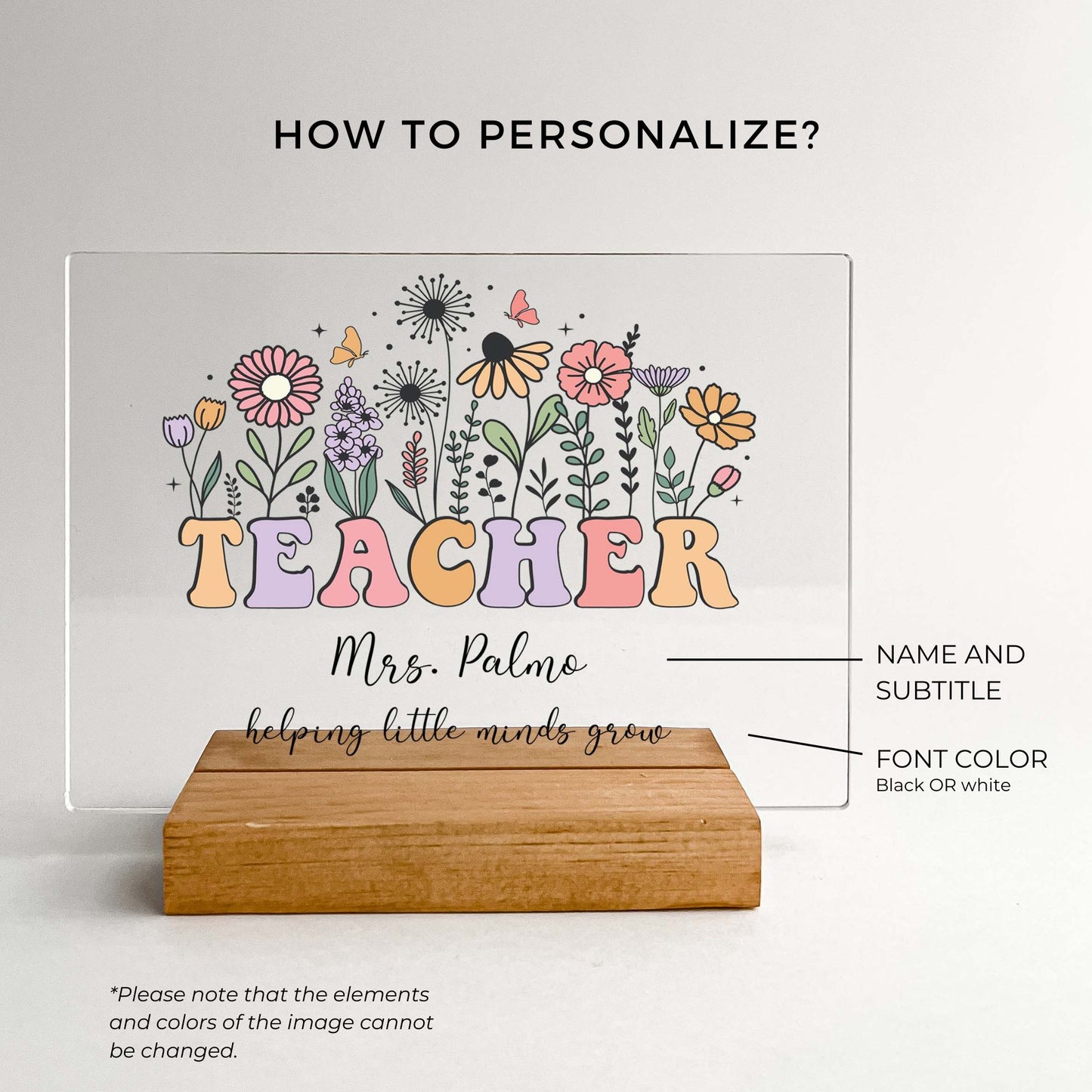 Perfect Teacher Appreciation Gift Desk Stance, Personalized Teacher Desk Name Plate Stand, Gift for Teacher, End Of The Year Teacher Thank You Gift