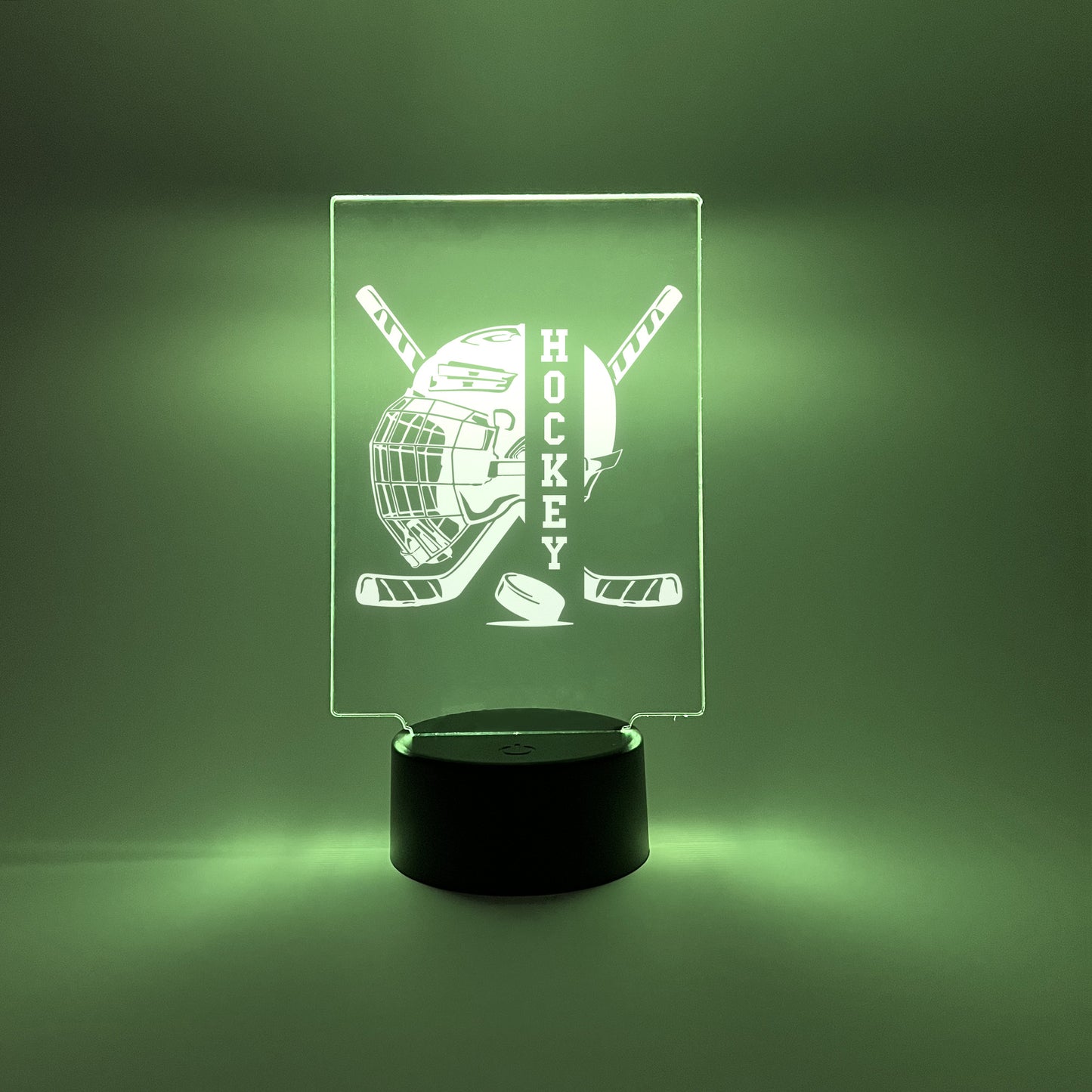 Hockey Player Personalized LED Night Light Lamp - Custom Gift for Fans, Sports Bedroom, Game Room Decor, Party Enhancer, Remote Included)