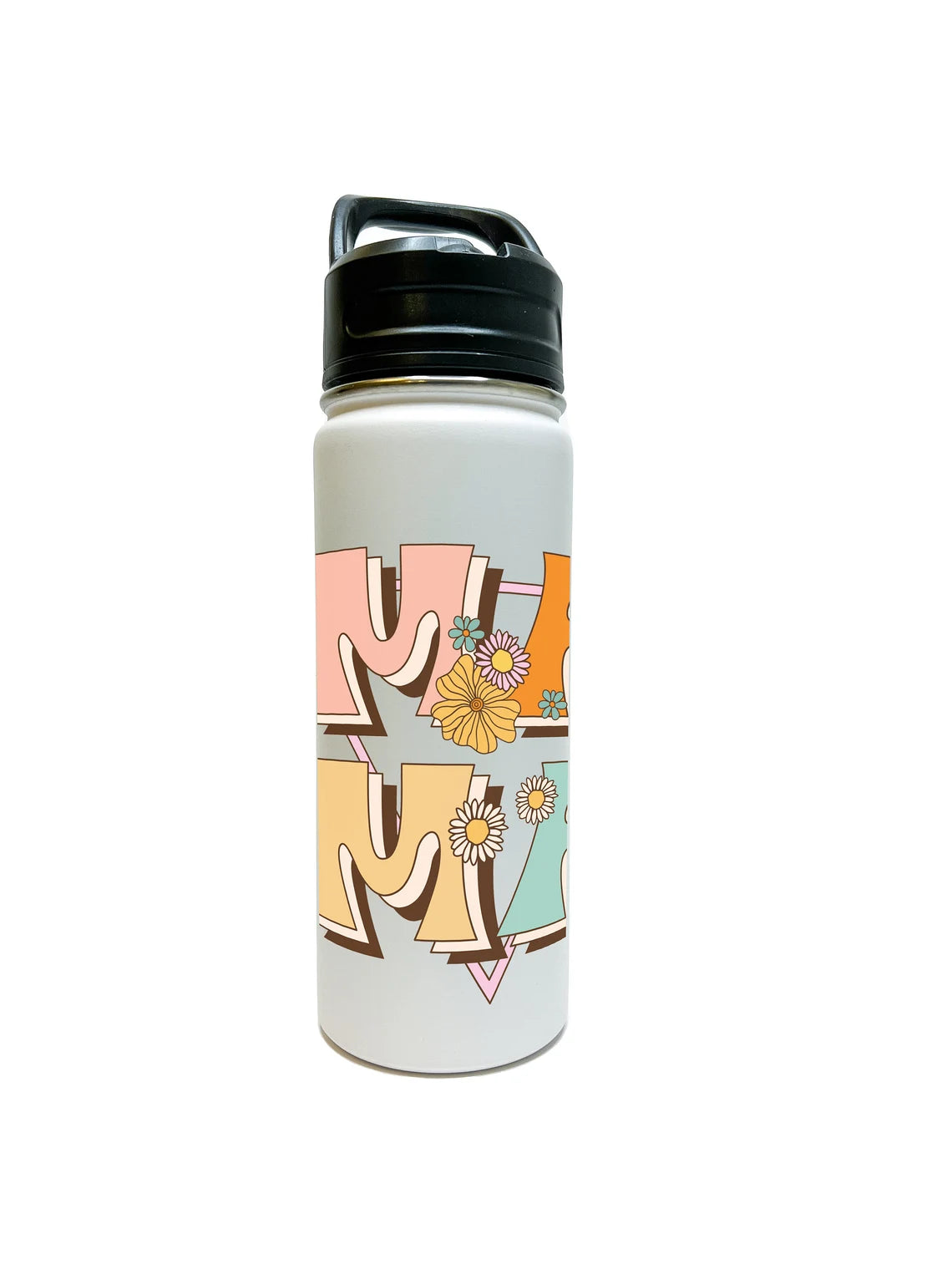 Mama Floral Design Water Bottle 18/32 oz Stainless Steel Insulated Flasks
