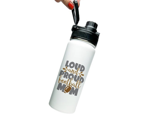 Football Mom Water Bottle 18/32 oz Stainless Steel Insulated Flasks
