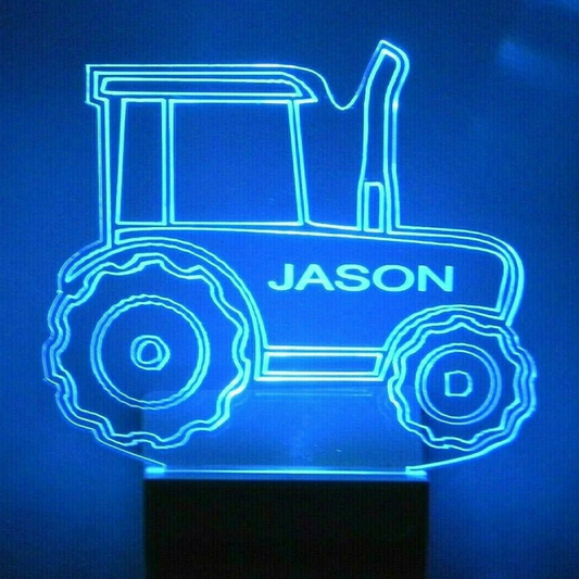 Tractor Night Light Multi Color Personalized LED Wall Plug-in Cool-Touch Smart Dusk to Dawn Sensor