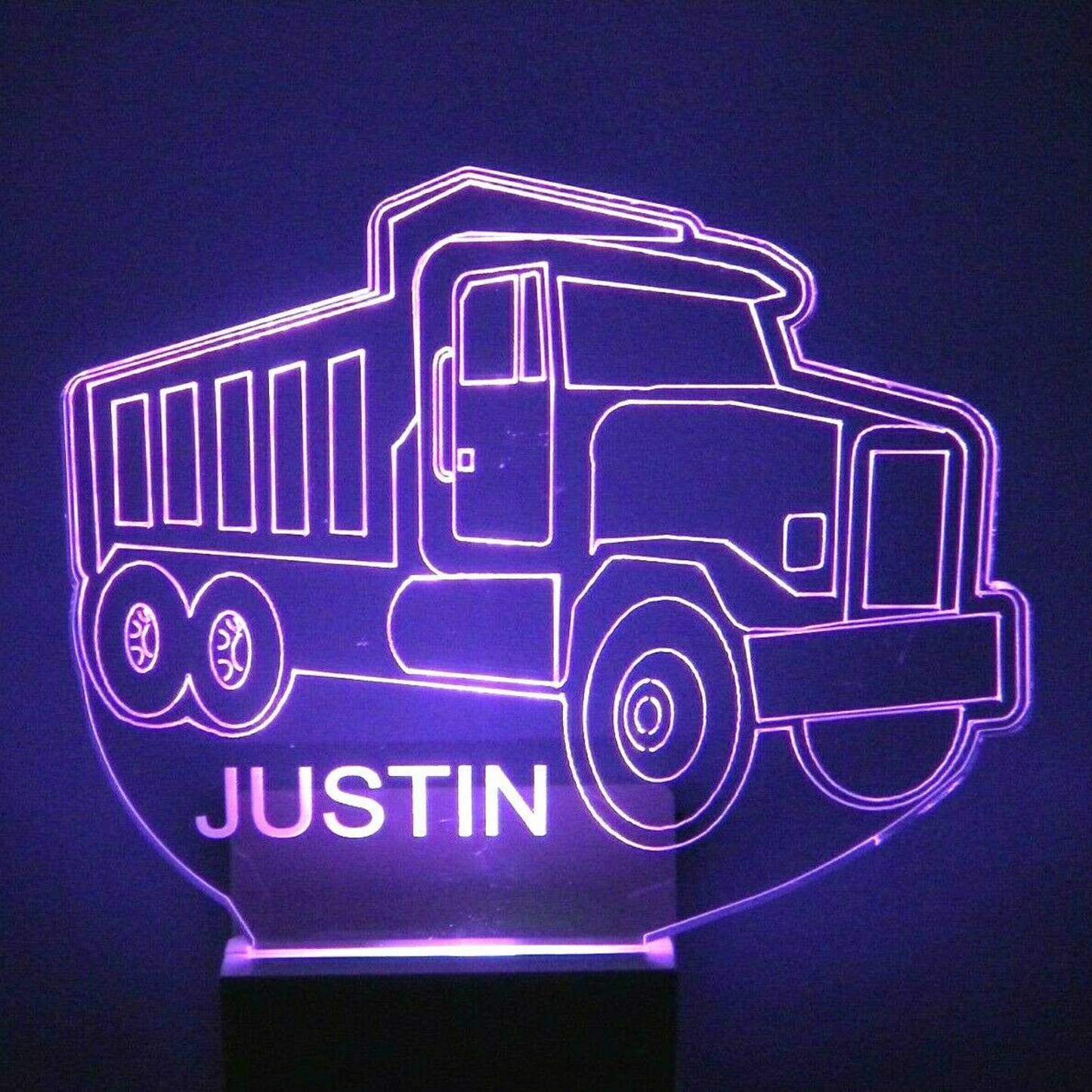 Dump Truck Paving Night Light Multi Color Personalized LED Wall Plug-in Cool-Touch Smart Dusk to Dawn Sensor
