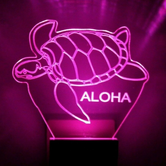Sea Turtle Night Light Multi Color Personalized LED Wall Plug-in, Cool-Touch Smart Dusk to Dawn Sensor Children's Bedroom Hallway Super Cool