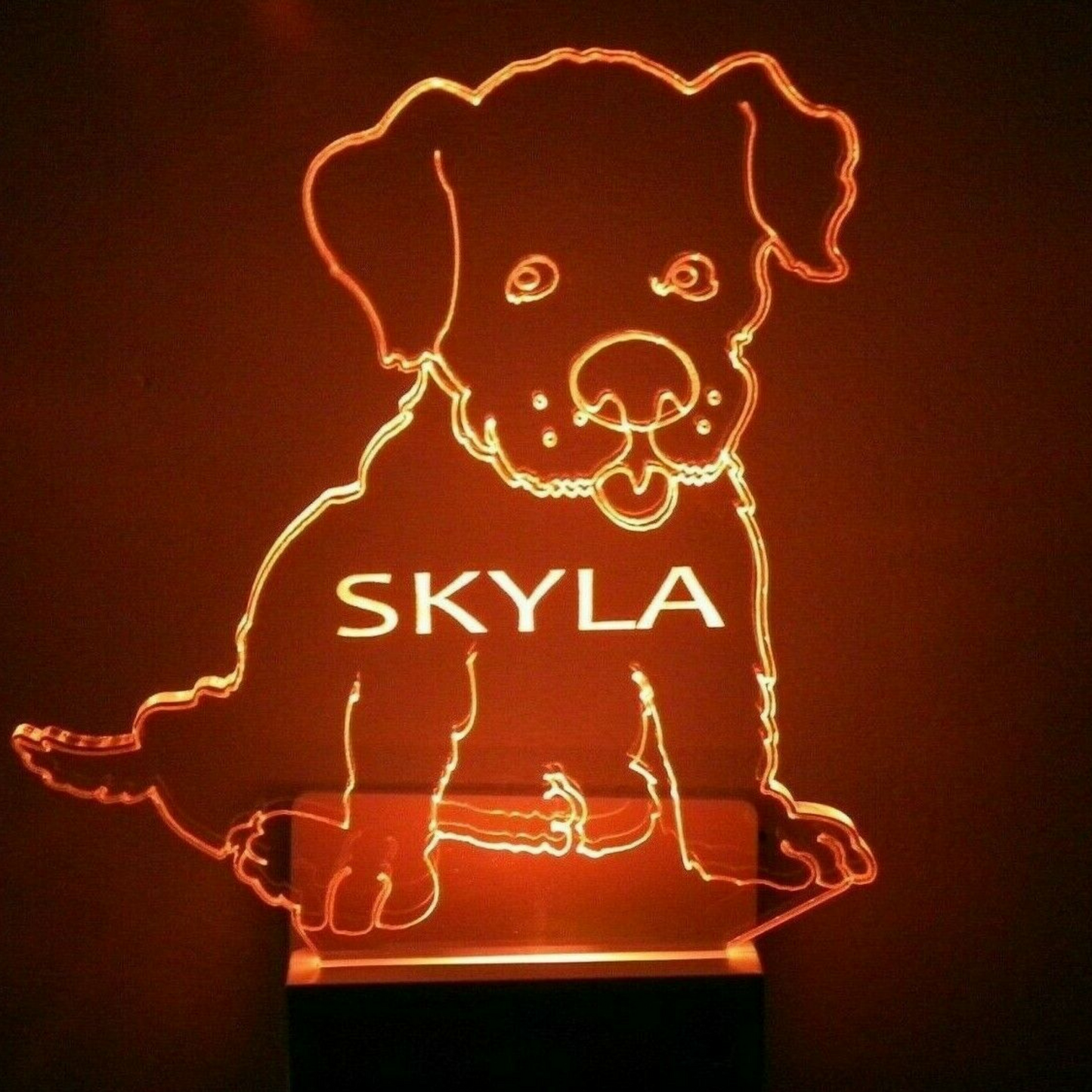 Puppy Dog Night Light Multi Color Personalized LED Wall Plug-in, Cool-Touch Smart Dusk to Dawn Sensor Children's Bedroom Hallway Super Cool