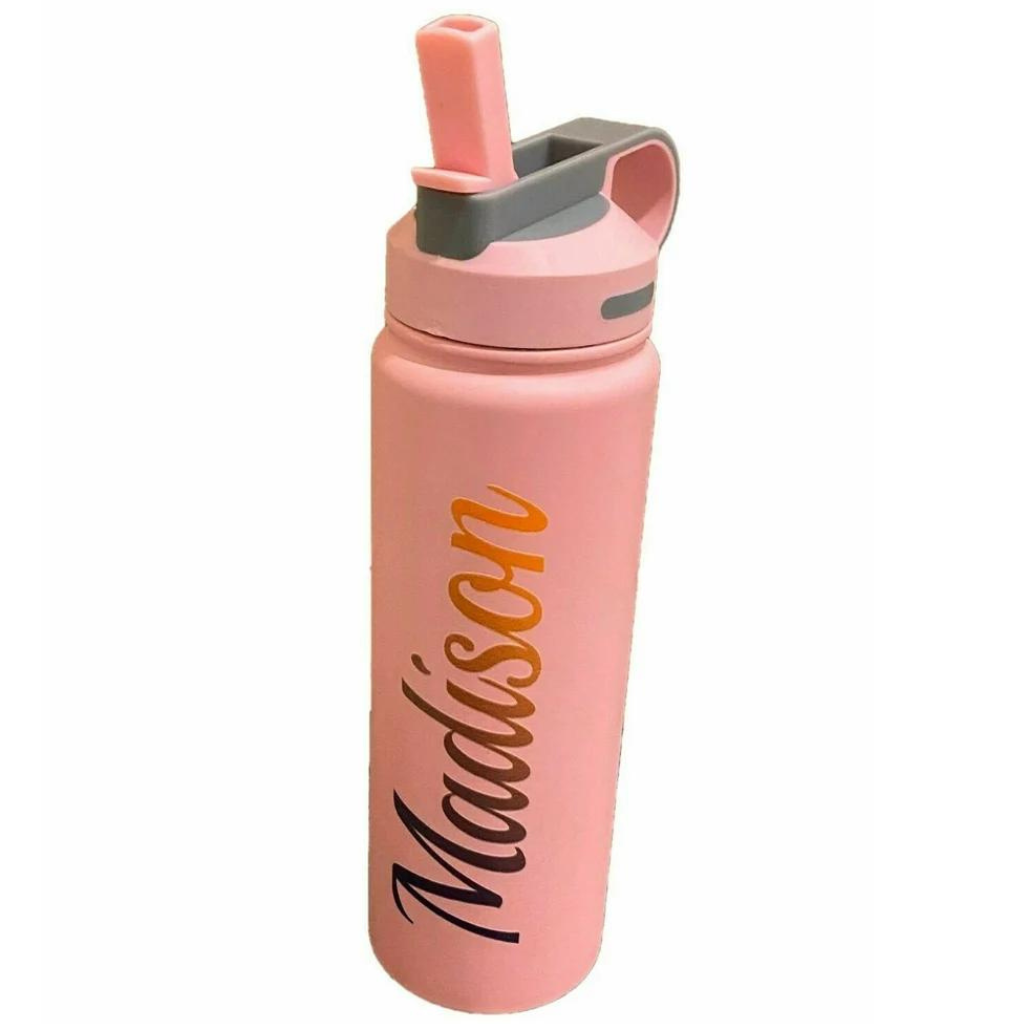 Personalized Insulated Water Bottle with Straw Lid & Handle 32 oz