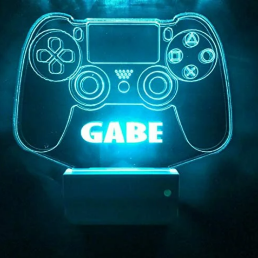 Video Game Console Controller LED Night Light Multi Color Gaming Plug-in, Cool-Touch Smart Dusk to Dawn Sensor