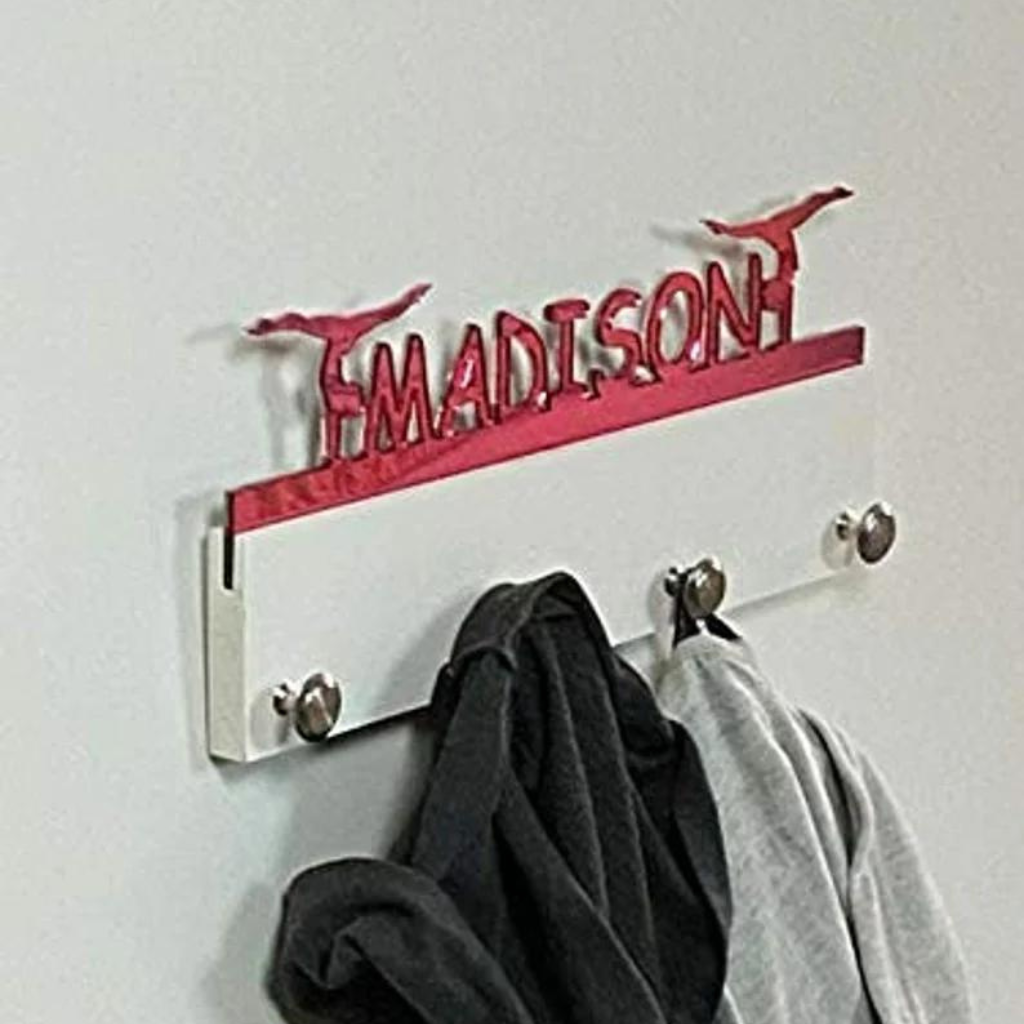 Gymnast Personalized Sports Coat Hook Hanger, Handmade Wall Organizer, Storage Space for Your Living Space