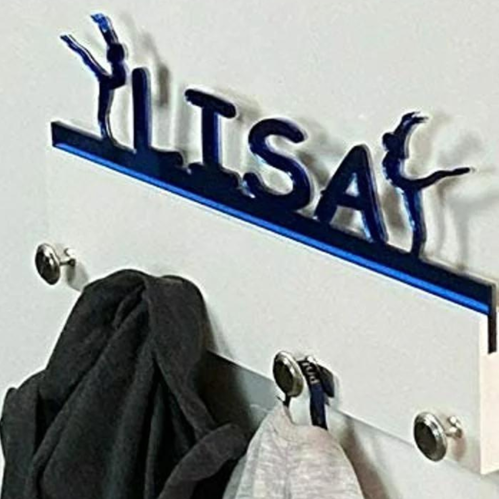 Dancer, Personalized Sports Coat Hook Hanger, Handmade Wall Organizer, Storage Space for Your Living Space