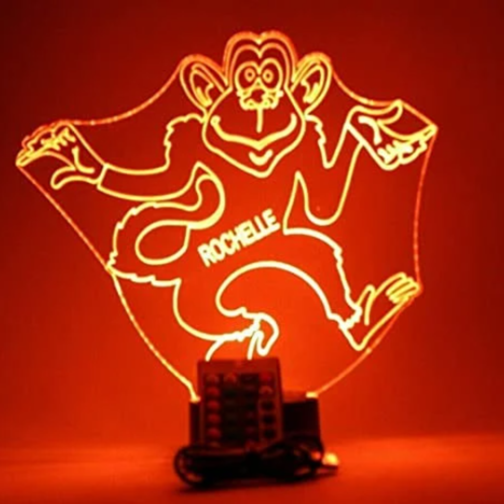 Cute Dancing Monkey LED Tabletop Night Light Up Lamp, 16 Color options with Remote