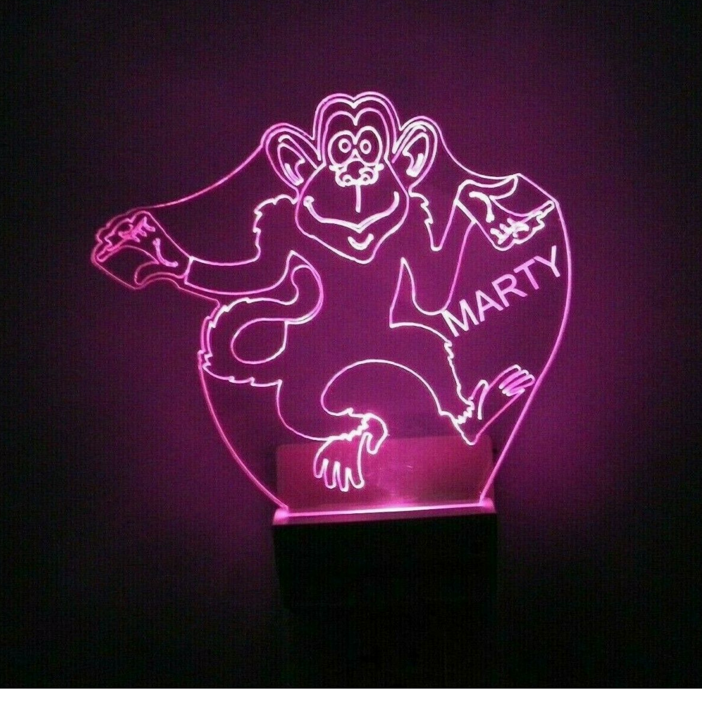 Monkey Night Light Multi Color Personalized LED Wall Plug-in Cool-Touch Smart Dusk to Dawn Sensor Kids Children's Bedroom Hallway Super Cool