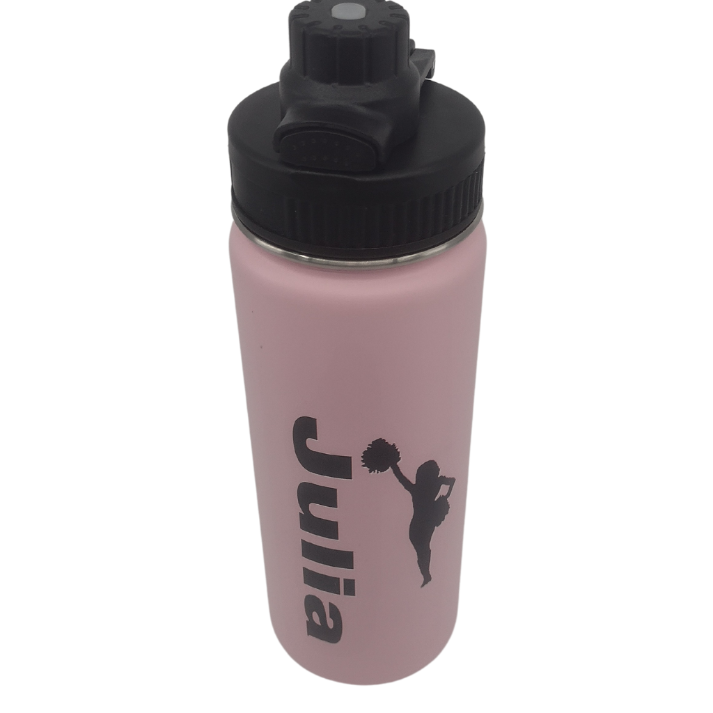 Personalized Cheerleader Insulated Water Bottle with Straw Lid & Handle 32 oz