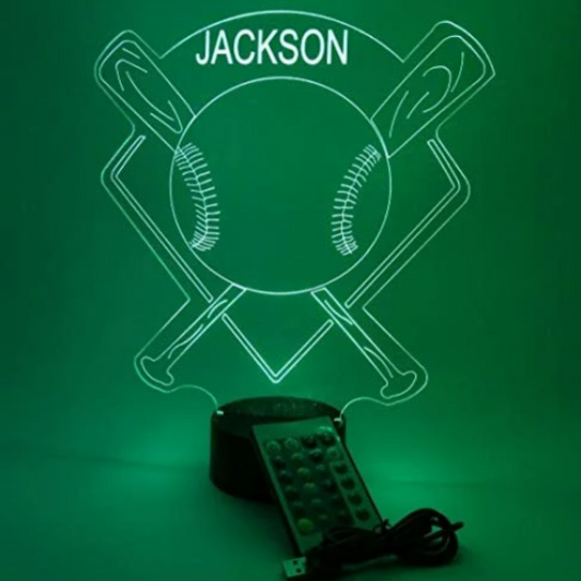 Baseball Stadium, Sports LED Tabletop Night Light Up Lamp, 16 Color options with Remote
