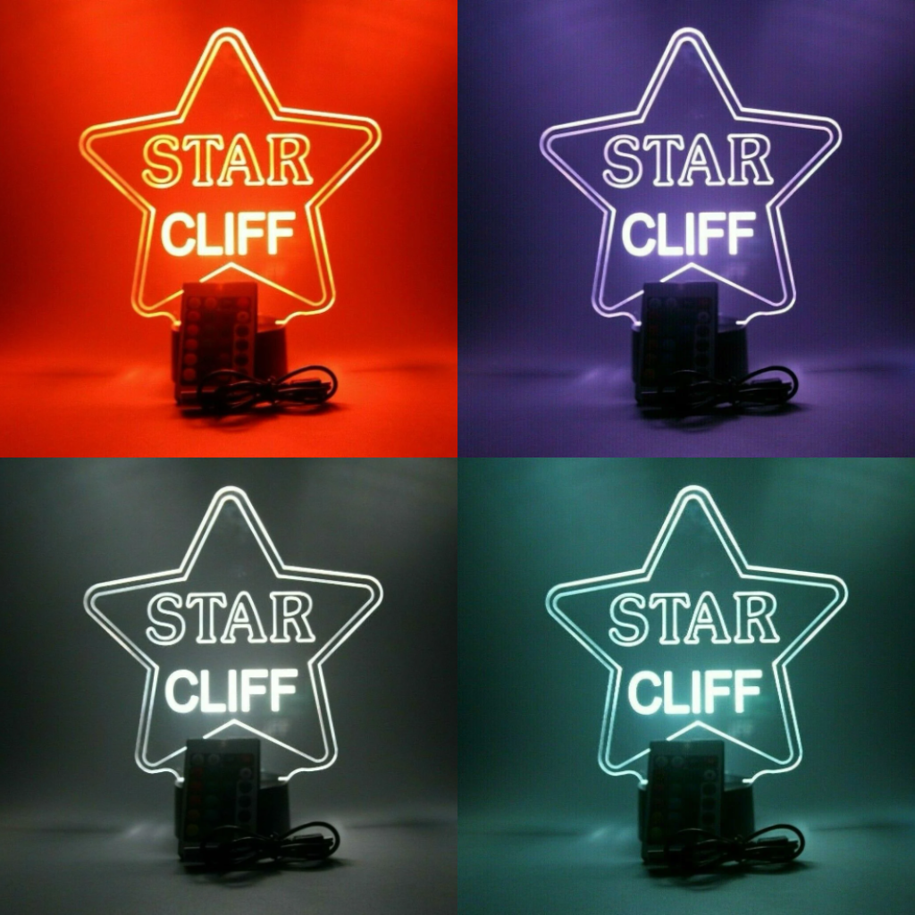 Star Light Star Bright LED Tabletop Night Light Up Lamp, 16 Color options with Remote