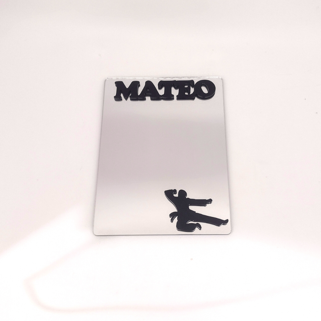Karate Locker Mirror Magnet, Personalized Back to School Magnetic Sports Locker or Refrigerator Magnet Decor