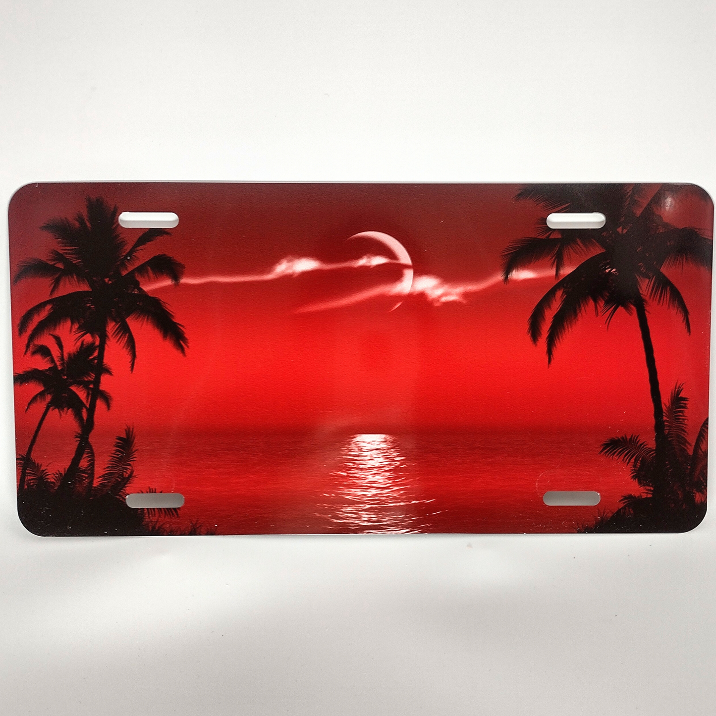 Palm Tree Scenic Personalized Custom License Vanity Plate Free Engraved Auto Car Tag Vehicle License Plate Beautifully Designed