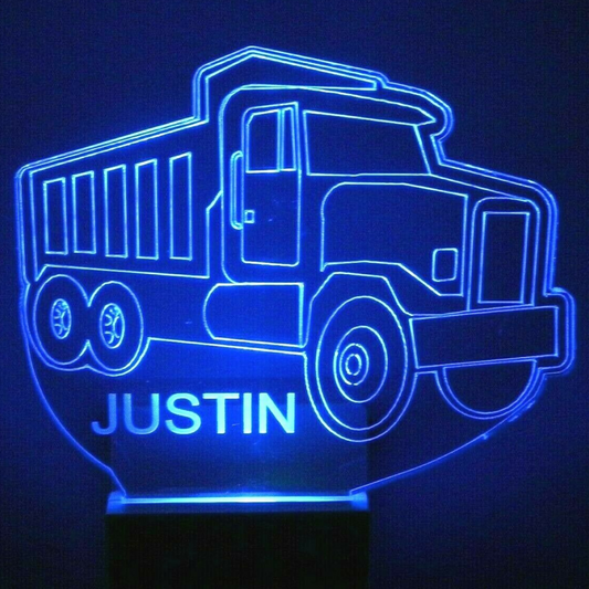 Dump Truck Paving Night Light Multi Color Personalized LED Wall Plug-in Cool-Touch Smart Dusk to Dawn Sensor