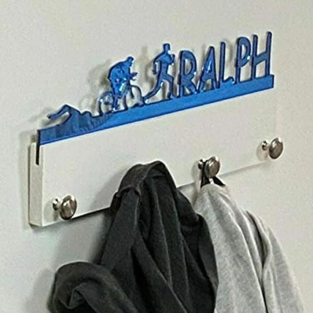 Triathlon Swimming, Cycling, Running Personalized Sports Coat Hook Hanger, Handmade Wall Organizer, Storage Space for Your Living Space