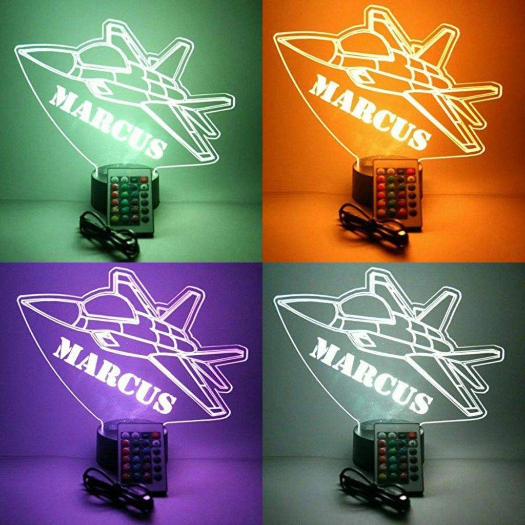 Shuttle Rocket LED Tabletop Night Light Up Lamp, 16 Color options with Remote