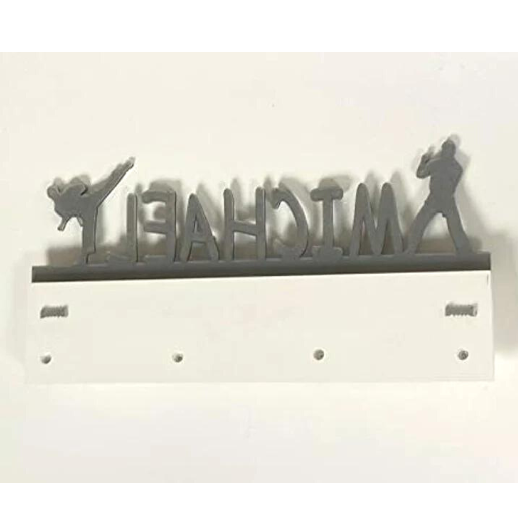 Martial Arts, Karate Personalized Sports Coat Hook Hanger, Handmade Wall Organizer, Storage Space for Your Living Space