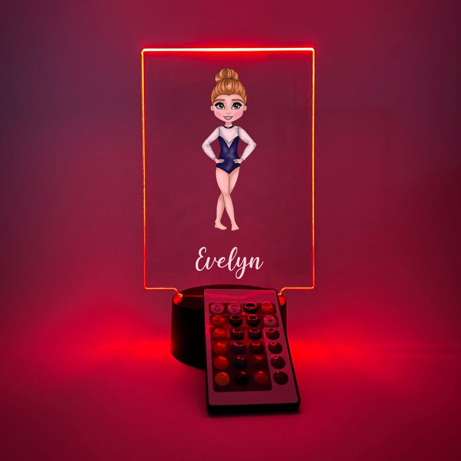 Personalized LED 16 Color Light Up Stand Gymnast Girls Sports Gift