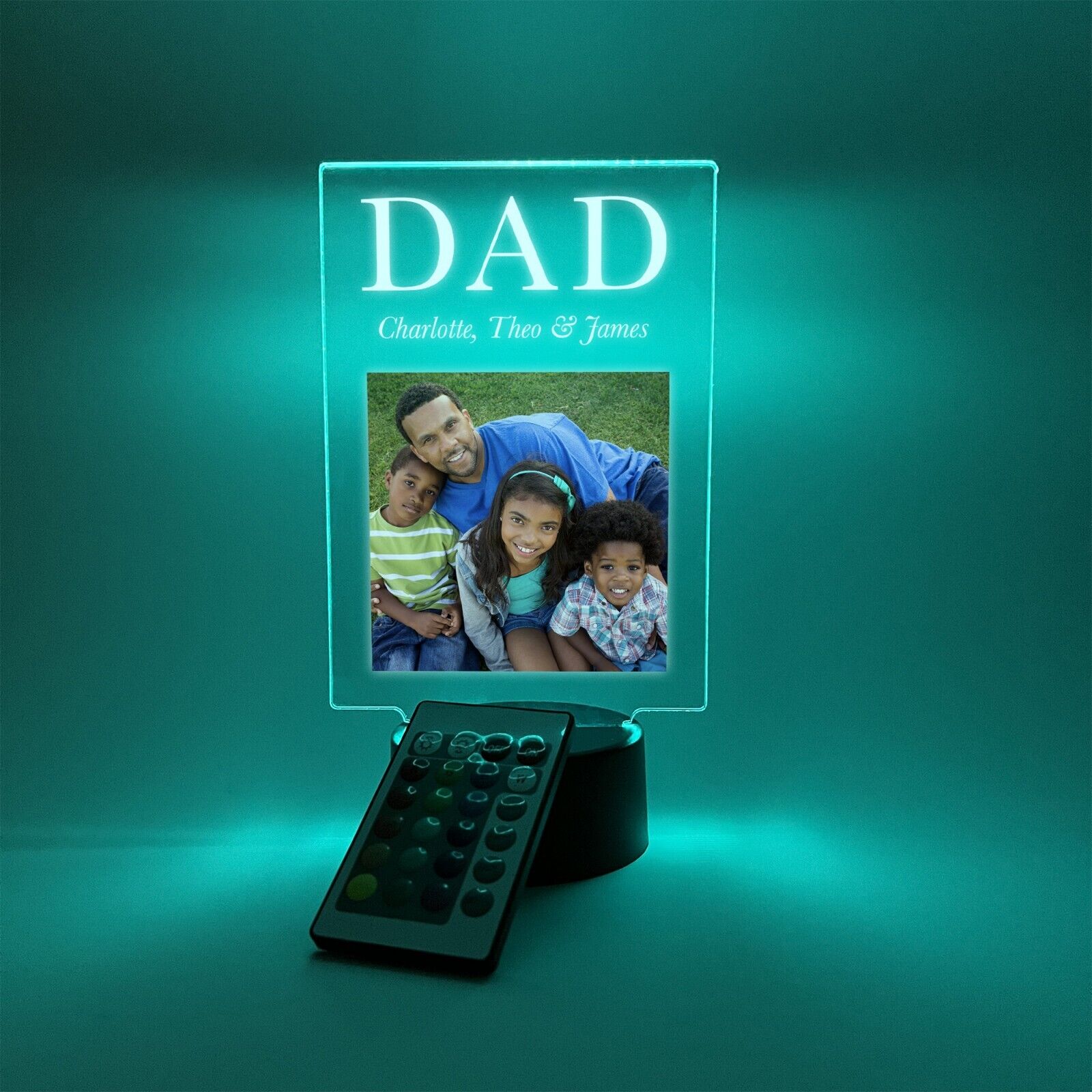 Personalized LED 16 Colors Light Up Stand Daddy Dad Father's Day Gift w/Remote