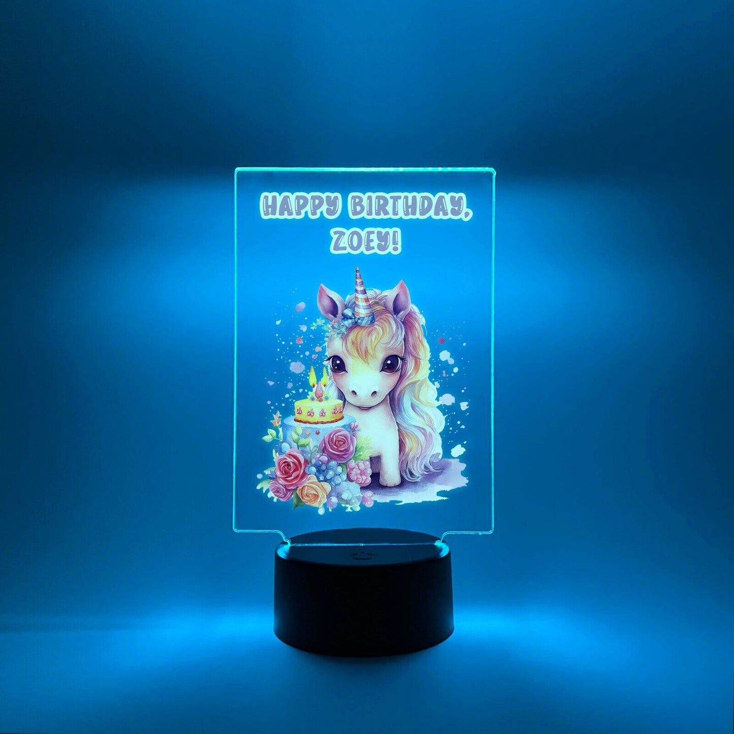 Personalized LED 16 Color Light Up Unicorn Magical Princess Girls Gift