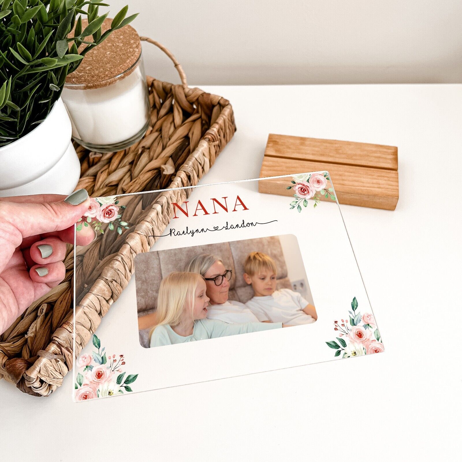 Personalized Wooden Plaque Flowers Grandma Nana Granny Mother's Day Gift