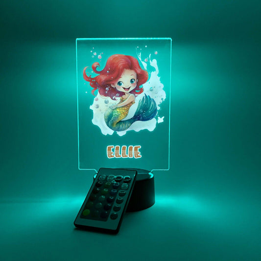 Personalized LED 16 Color Light Up Mermaid Magical Princess Girls Gift