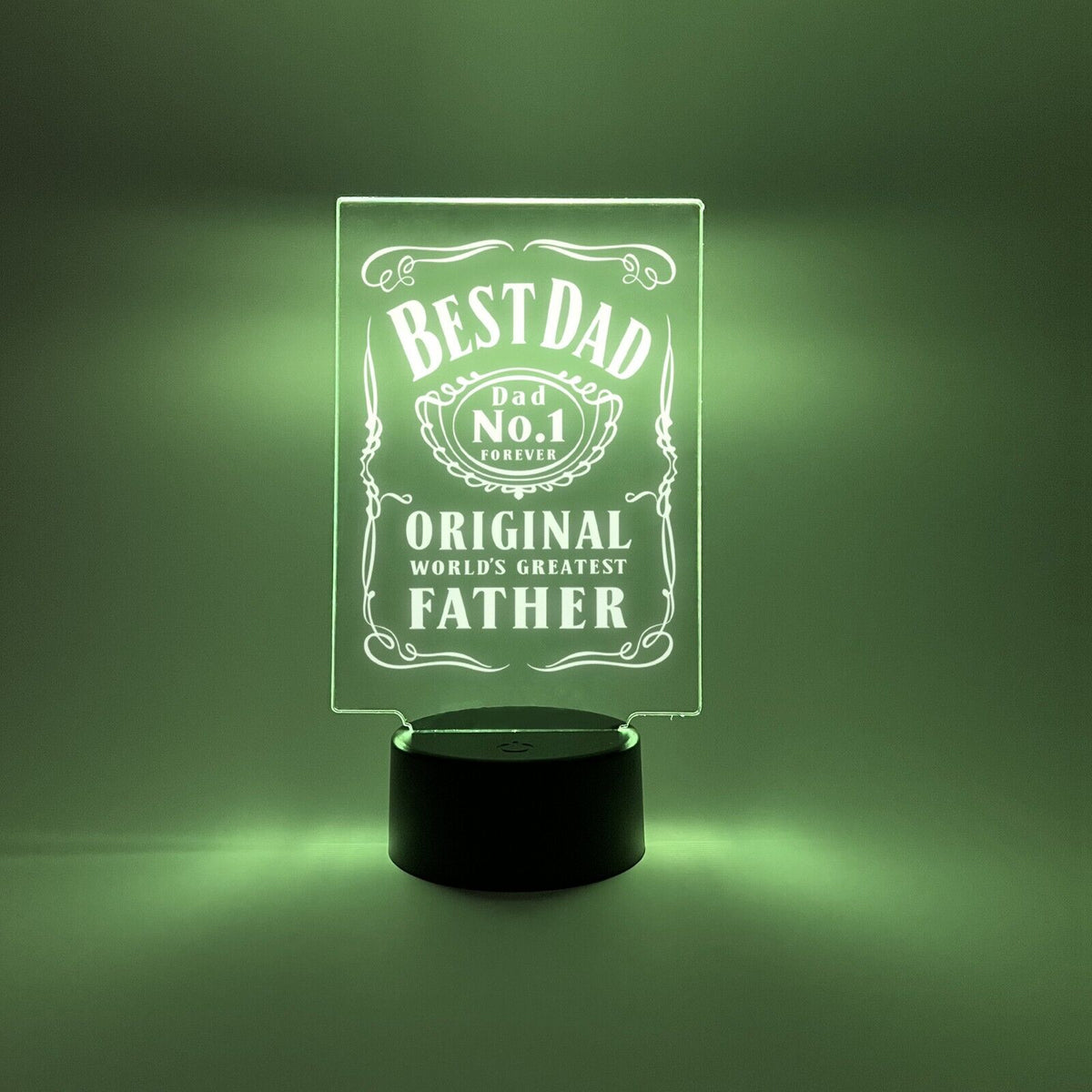 Happydad Led Personalized LED 16 Colors Light Up Stand Best Dad Father's Day Gift w ...