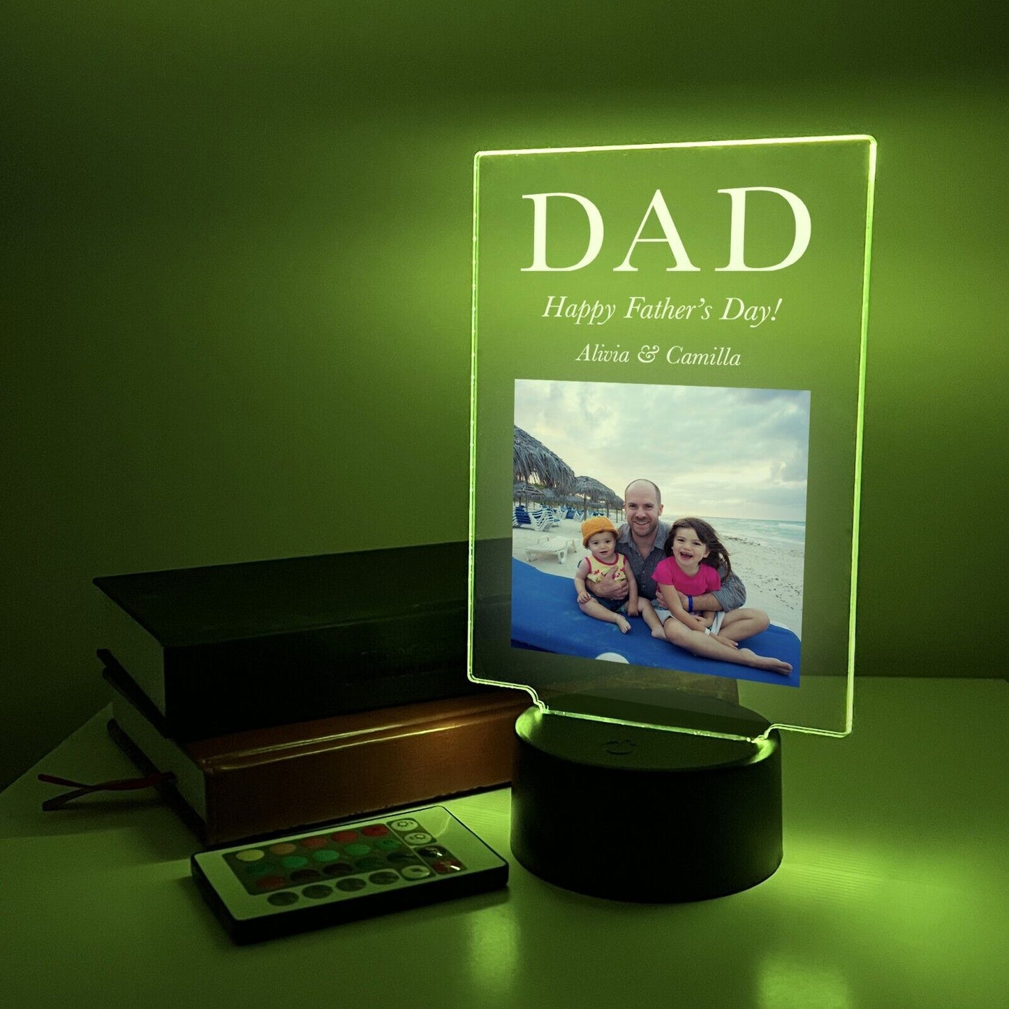 Personalized LED 16 Colors Light Up Stand Daddy Dad Father's Day Gift w/Remote